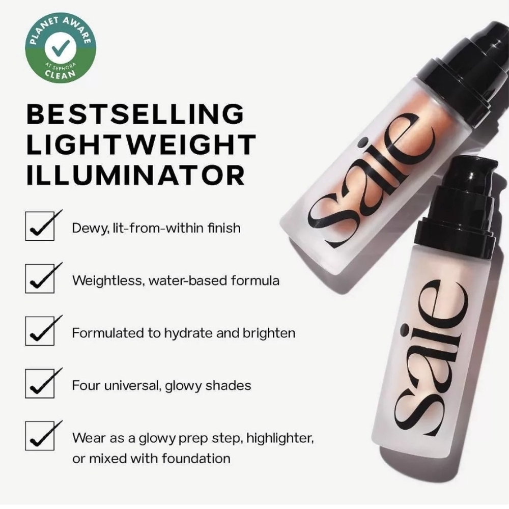 NIB Saie Roseglow Glowy Super Gel 1.0 Fl Oz NEW Full Size